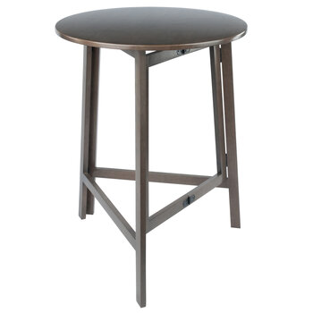 Winsome Wood Torrence Collection Foldable High Table, Oyster Gray Angle Back View