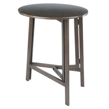 Winsome Wood Torrence Collection Foldable High Table, Oyster Gray Folding View