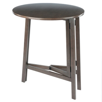 Winsome Wood Torrence Collection Foldable High Table, Oyster Gray Folding View