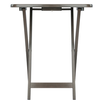 Winsome Wood Lucca Collection 5-Piece Snack Table Set, Oyster Gray Back View