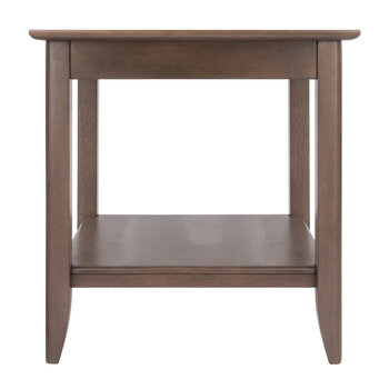 Winsome Wood Santino Collection Accent Table, Oyster Gray Side View