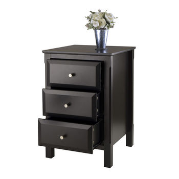 Winsome Wood WS-20315, Timmy Accent Table, Black, 15.75'' W x 15.75'' D x 23.62'' H