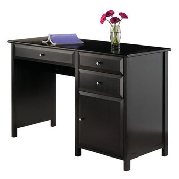 Winsome Wood Delta Collection Home Office Writing Desk, Black