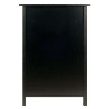 Winsome Wood Delta Collection Home Office File Cabinet, Black Back View