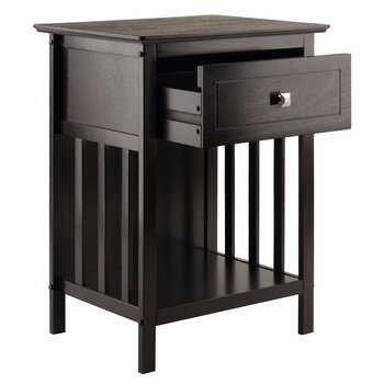 Winsome Wood Marcel Collection Accent Table, Nightstand, Coffee Opened View
