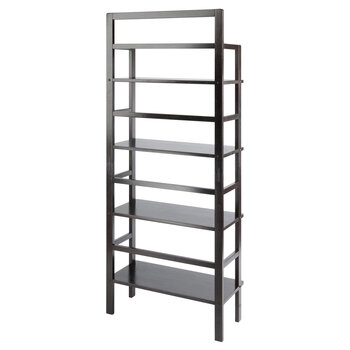 Winsome Wood Aiden Collection 4-Tier Baker's Rack, Coffee Angle Back View