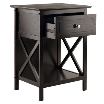 Winsome Wood Xylia Collection Accent Table, Nightstand, Coffee Opened View