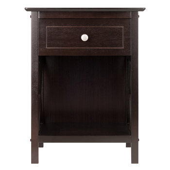 Winsome Wood Xylia Collection Accent Table, Nightstand, Coffee Front View