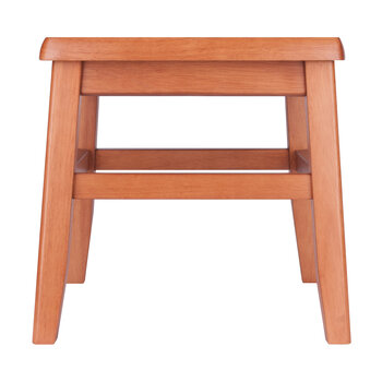 Winsome Wood Kaya Collection 2-Piece Conductor Stool Set, Teak Front View