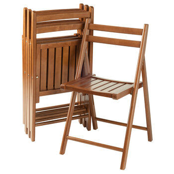 Winsome Wood Robin Teak 4-Piece Chair Set Product View