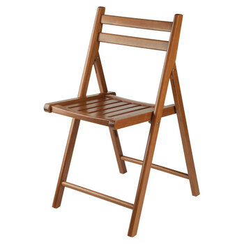 Winsome Wood Robin Teak 4-Piece Chair Set Angle Front View