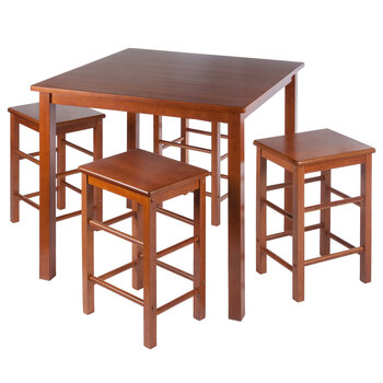 Winsome Wood Stella Collection 5-Piece Space Saver Set, Teak 5-Piece Set Product View