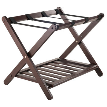 Winsome Wood Remy Collection Luggage Rack, Shelf, Cappuccino Product View