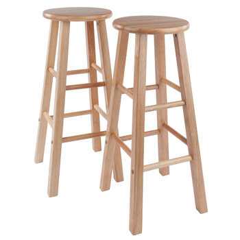 Winsome Wood Element Collection 2-Piece Bar Stool Set, Natural Bar Stool Product View