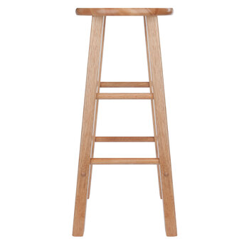 Winsome Wood Element Collection 2-Piece Bar Stool Set, Natural Bar Stool Side View