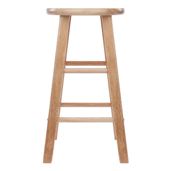 Winsome Wood Element Collection 2-Piece Counter Stool Set, Natural Counter Stool Front View