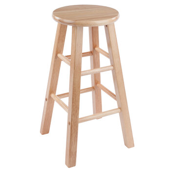 Winsome Wood Element Collection 2-Piece Counter Stool Set, Natural Counter Stool Angle View