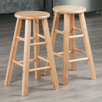 Winsome Wood Element Collection 2-Piece Counter Stool Set, Natural