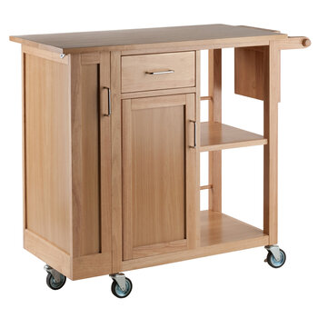 Winsome Wood Douglas Collection Utility Kitchen Cart, Natural Product View