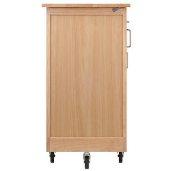 Winsome Wood Douglas Collection Utility Kitchen Cart, Natural Side View