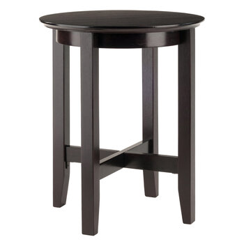 Winsome Wood Toby Collection Round Accent End Table, Espresso Product View