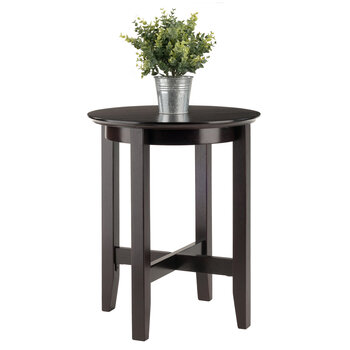Winsome Wood Toby Collection Round Accent End Table, Espresso Prop View