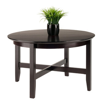 Winsome Wood Toby Collection Round Coffee Table, Espresso Prop View