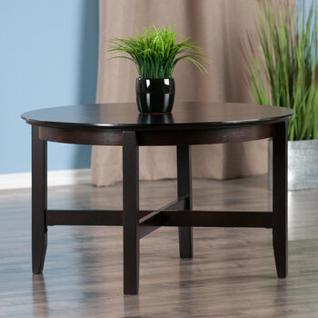 Winsome Wood Toby Collection Round Coffee Table, Espresso