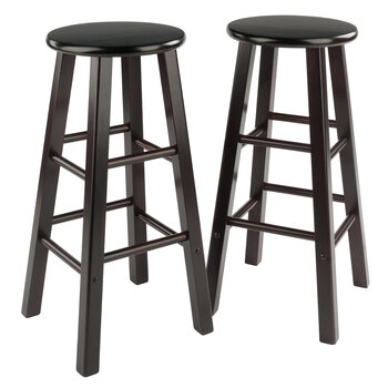 Winsome Wood Element Collection 2-Piece Bar Stool Set, Espresso Bar Stool Product View
