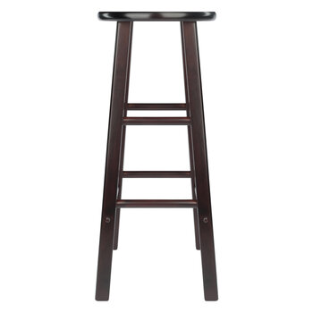 Winsome Wood Element Collection 2-Piece Bar Stool Set, Espresso Bar Stool Side View