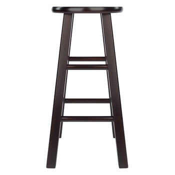 Winsome Wood Element Collection 2-Piece Counter Stool Set, Espresso Counter Stool Front View
