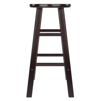 Winsome Wood Element Collection 2-Piece Counter Stool Set, Espresso Counter Stool Side View