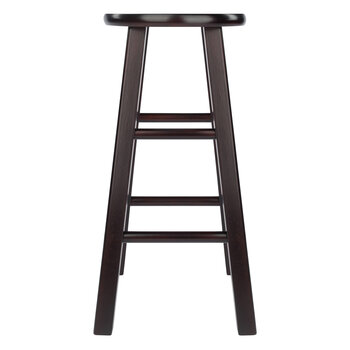 Winsome Wood Element Collection 2-Piece Counter Stool Set, Espresso Counter Stool Back View
