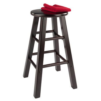 Winsome Wood Element Collection 2-Piece Counter Stool Set, Espresso Counter Stool Prop View