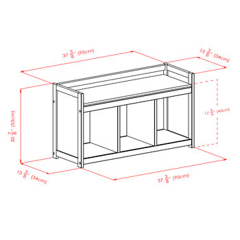 Winsome Wood Storage Bench Dimensions