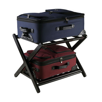 Winsome Wood WS-92436, Reese Luggage Rack with Shelf, Dark Espresso, 26.54'' W x 18.66'' D x 20'' H