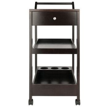 Winsome Wood Jeston Collection Entertainment Cart, Espresso Front View