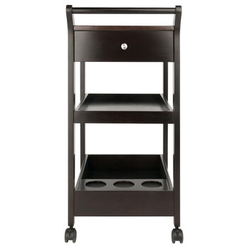 Winsome Wood Jeston Collection Entertainment Cart, Espresso Back View