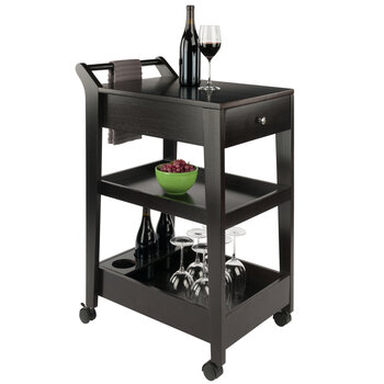 Winsome Wood Jeston Collection Entertainment Cart, Espresso Prop View