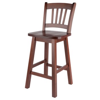 Winsome Wood Fina Collection Swivel Seat Counter Stool, Walnut Counter Stool Product View