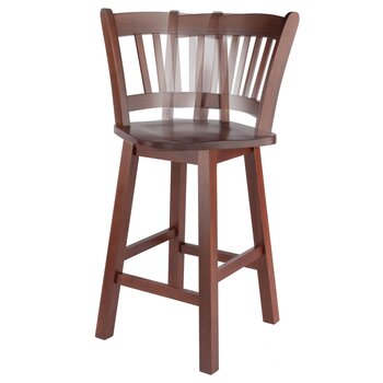Winsome Wood Fina Collection Swivel Seat Counter Stool, Walnut Counter Stool Swivel View