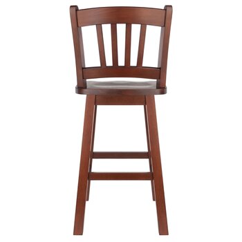 Winsome Wood Fina Collection Swivel Seat Counter Stool, Walnut Counter Stool Back View