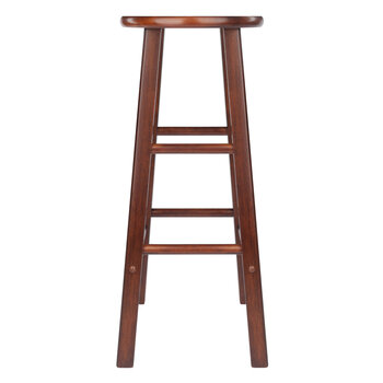 Winsome Wood Element Collection 2-Piece Bar Stool Set, Walnut Bar Stool Side View