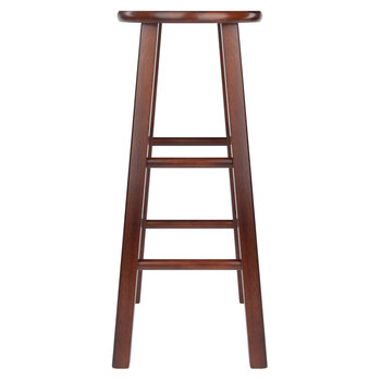 Winsome Wood Element Collection 2-Piece Bar Stool Set, Walnut Bar Stool Back View