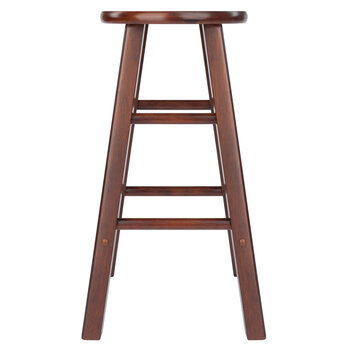 Winsome Wood Element Collection 2-Piece Counter Stool Set, Walnut Counter Stool Side View