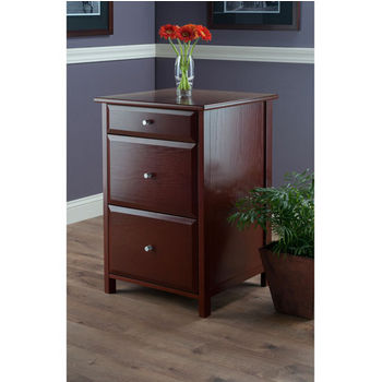 Winsome Wood Delta Collection Home Office File Cabinet, Walnut