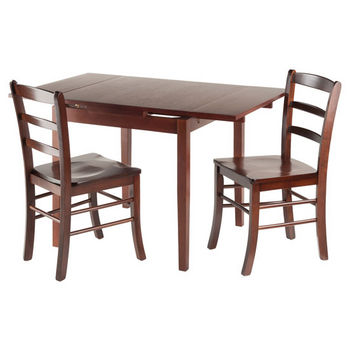 Winsome Wood Pulman 3-Piece Set w/ Benjamin Chairs Top Opened View