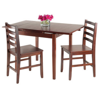 Winsome Wood Pulman 3-Piece Set w/ Hamilton Chairs Top Opened View