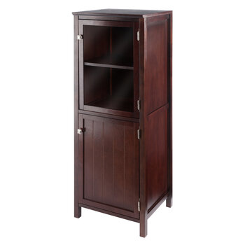 Winsome Wood Brooke Collection Jelly 2-Section Cupboard, Walnut Product View