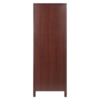 Winsome Wood Brooke Collection Jelly 2-Section Cupboard, Walnut Back View